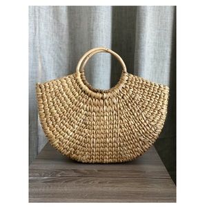 zara straw structured bag